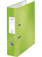 Leitz WOW - Classeur à levier 180° - Dos 80 mm - A4 - pour 600 feuilles - Carton pelliculé - vert