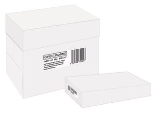 Papier blanc - A4 (210 x 297 mm) - 80 g/m² - 2500 feuilles (carton de 5 ramettes)