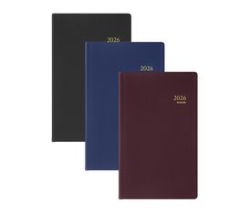 Agenda de poche Breplan Seta - 1 semaine sur 2 pages - 9 x 16 cm - disponible dans différentes couleurs - Brepols