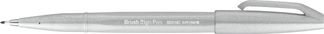 Pentel Sign pen - Feutre pinceau à pointe souple - gris clair