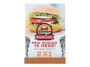 INOVSHOP - Socle double rainure A5 - finition bois clair