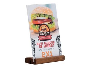 INOVSHOP - Socle double rainure A6 - finition bois foncé