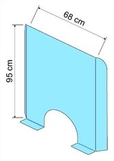 Exacompta - Vitre de protection de comptoir à poser - 95 x 68 cm