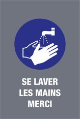 Novus Dahle - Tapis de distanciation sociale -  lavage main - 60 x 90 cm -  gris bleu