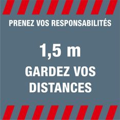 Novus Dahle - Tapis de distanciation sociale - distances 1.5 m  - 90 x 90 cm 