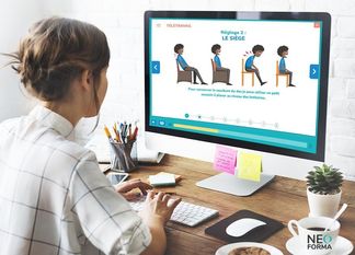 E learning - formation télétravail - gestes et postures