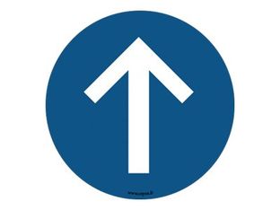 Take Care by CEP - Sticker de sol sens de circulation obligatoire - 45 cm de diamètre