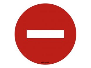Take Care by CEP - Sticker de signalisation : sens interdit - 45 cm de diamètre