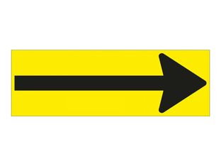 Pickup - Adhésif de signalisation au sol "flèche noire/jaune" - 30 x 10 cm