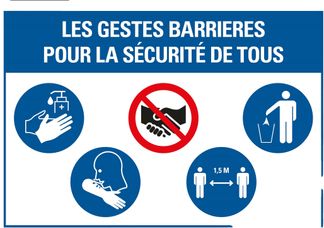 Pickup - Panneau polystyrène - Les gestes barrières - 33 x 23 cm