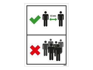 Pickup - Panneau polystyrène - Gardez les distances - 33 x 23 cm