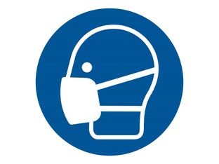 Pickup - Adhésif "masque obligatoire" - 10 x 10 cm