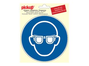Pickup - Pictogramme rond - Lunettes de protection obligatoires - 150 mm