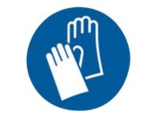 Pickup - Pictogramme rond - Gants de protection obligatoires - 150 mm