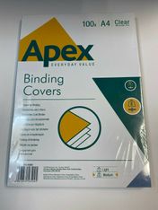 Apex - 100 couvertures à reliure A4 (21 x 29,7 cm) - plastique 180 microns - transparent