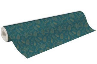 Clairefontaine Excellia - Papier cadeau - 70 cm x 50 m - 80 g/m² - motif feuillage or