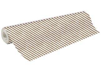 Clairefontaine - Papier cadeau kraft - 70 cm x 50 m - 70 g/m² - motif rayures blanches