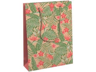 Clairefontaine Kraft - Sac cadeau - 21,5 cm x 10,2 cm x 25,3 cm - tropical