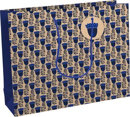 Clairefontaine Kraft - Sac cadeau - 37,3 cm x 11,8 cm x 27,5 cm - du bleu dans la maison