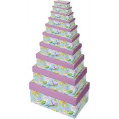 Clairefontaine Eurowrap - 10 Boîtes cadeau "Colibri" - 34 cm x 23,5 cm x 16 cm