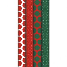 Clairefontaine Excellia - Papier cadeau - 70 cm x 5 m - 80 g/m² - différents modèles à pois rouge et vert