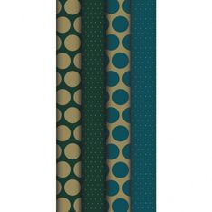 Clairefontaine Excellia - Papier cadeau - 70 cm x 5 m - 80 g/m² - différents modèles à pois bleu et vert