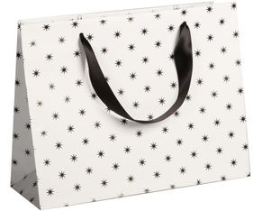 Clairefontaine Eurowrap Christmas Chambery - Sac cadeau - 32 x 13 x 24,5 cm - blanc et noir