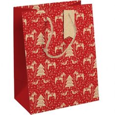 Clairefontaine Eurowrap - Sac cadeau - 21,5 cm x 10,2 cm x 25,3 cm - dalécarlie rouge