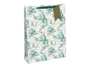 Clairefontaine Eurowrap - Sac cadeau pour bouteille - 12,7 x 9 x 33,5 cm - feuilles Noël