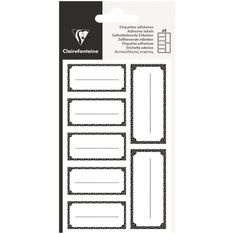 Clairefontaine Eurowrap Excellia - 28 Étiquettes cadeau - 8 x 16 cm - noir