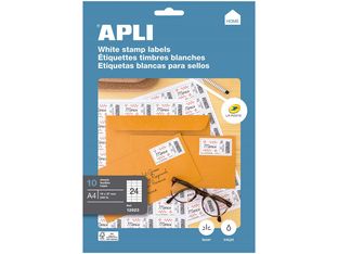 APLI Home - Adhesivo permanente - blanco - 70 x 37 mm 240 etiqueta(s) (10 hoja(s) x 24) fichero con eurotaladro - etiquetas