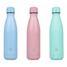 Aqua Pastel - Gourde Bouteille isotherme 500 ml - double paroi - disponible dans différentes couleurs - Viquel