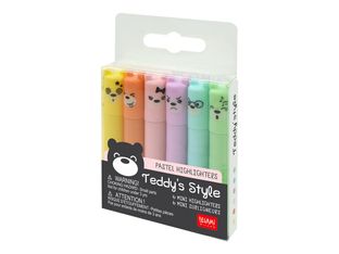 Legami - 6 Mini surligneurs - couleurs pastels assorties
