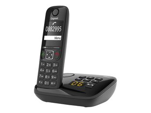 Gigaset AS690A Duo - téléphone sans fil + combiné supplémentaire - avec répondeur - noir