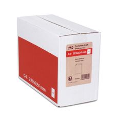 GPV - 250 Pochettes Enveloppes C4 229 x 324 mm - 90 gr - sans fenêtre - kraft - bande adhésive