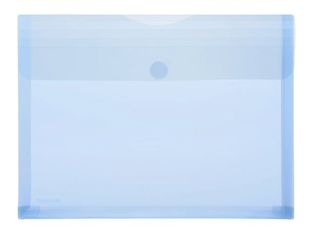 FolderSys - pochette - pour A4 - capacité : 250 feuilles - bleu transparent