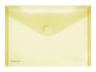 FolderSys - pochette - pour A5 - capacité : 90 feuilles - jaune transparent
