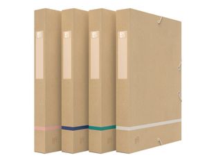 Oxford Touareg - Boîte de classement kraft - dos 40 mm - disponible dans différentes couleurs