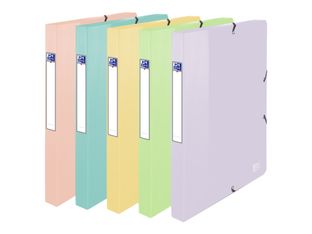 Oxford School Life Pastel - Boîte de classement - dos 25 mm - pour 200 feuilles - disponible dans différentes couleurs