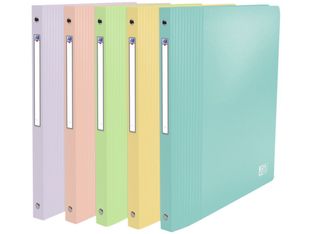 Oxford School Life - Classeur à anneaux - Dos 20 mm - A4 - pour 100 feuilles - disponible dans différentes couleurs pastels