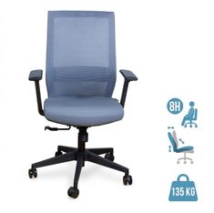 Fauteuil de bureau MAX - accoudoirs réglables - gris