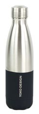 Gourde Bouteille isotherme - inox/noir - Yoko Design