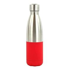 Gourde Bouteille isotherme - inox/rouge - Yoko Design