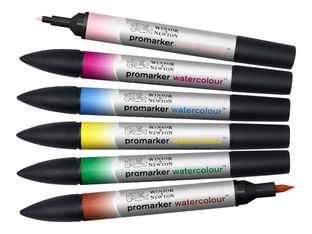 ProMarker Watercolour - 6 Marqueurs double pointe - tons floraux
