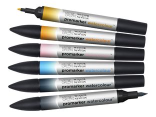 ProMarker Watercolour - 6 Marqueurs double pointe - tons ciel