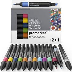 ProMarker Manga Tatouage - 12 Marqueurs double pointe