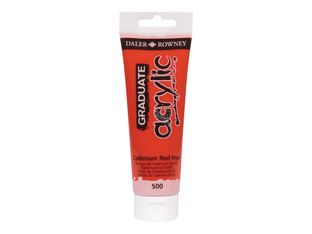 Daler-Rowney Graduate 500 - Peinture acrylique - 120 ml - rouge cadium