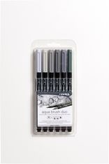 Lyra Aqua Brush Duo - 6 Feutres pinceaux - nuances de gris