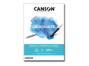 Canson Graduate Watercolour - Bloc dessin aquarelle - 20 feuilles - A4 - 250 gr