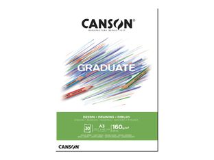 Canson Graduate - Bloc dessin - 30 feuilles - A3 - 160 gr